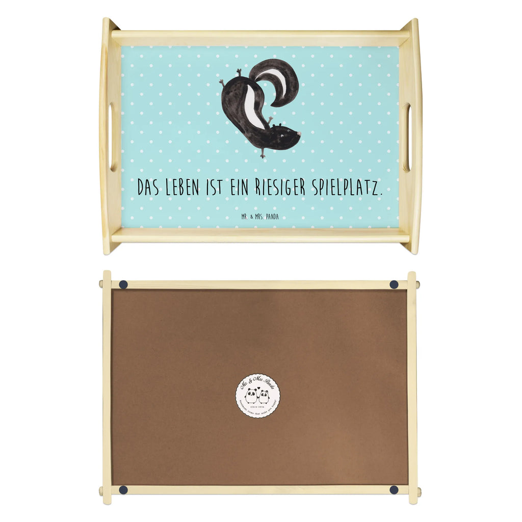 Serving tray skunk handstand tray, breakfast tray, kitchen tray, wooden tray, serving tray, Skunk, skunk, child, predator, playful, stink, wild animal, playground