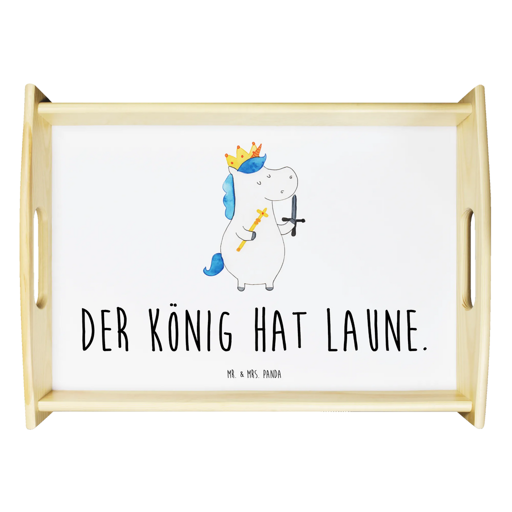 Serviertablett Einhorn König mit Schwert Tablett, Serviertablett, Dekotablett, Küchentablett, Frühstückstablett, Holztablett, Einhorn, Einhörner, Einhorn Deko, Unicorn, Ritter, König, Mittelalter