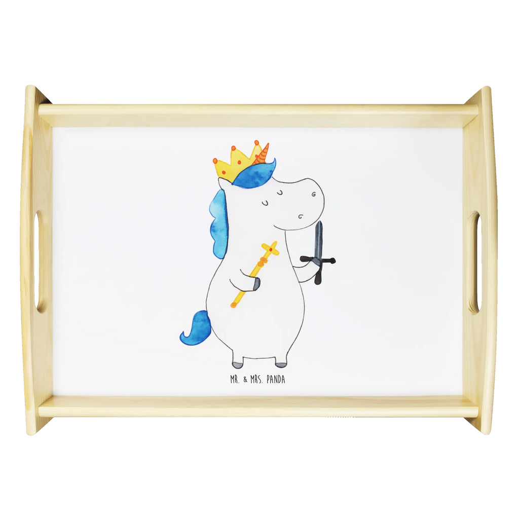 Serviertablett Einhorn König mit Schwert Tablett, Serviertablett, Dekotablett, Küchentablett, Frühstückstablett, Holztablett, Einhorn, Einhörner, Einhorn Deko, Unicorn, Ritter, König, Mittelalter