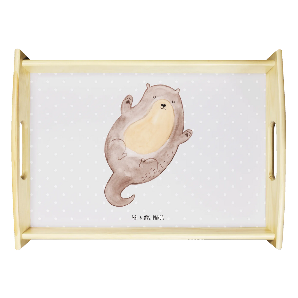 Serving tray otter Embrace kitchen tray, breakfast tray, wooden tray, tray, serving tray, otter, marten, sea otter, European otter, water mammal, aquatic animal, baby otter, predator, water, otter gifts, animal lover, gift ideas for animal lovers, animal, mammal, water animal, gifts for people in love, Otter Sea Otter Lake Otter