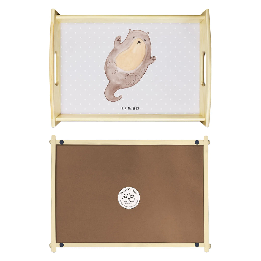 Serving tray otter Embrace kitchen tray, breakfast tray, wooden tray, tray, serving tray, otter, marten, sea otter, European otter, water mammal, aquatic animal, baby otter, predator, water, otter gifts, animal lover, gift ideas for animal lovers, animal, mammal, water animal, gifts for people in love, Otter Sea Otter Lake Otter