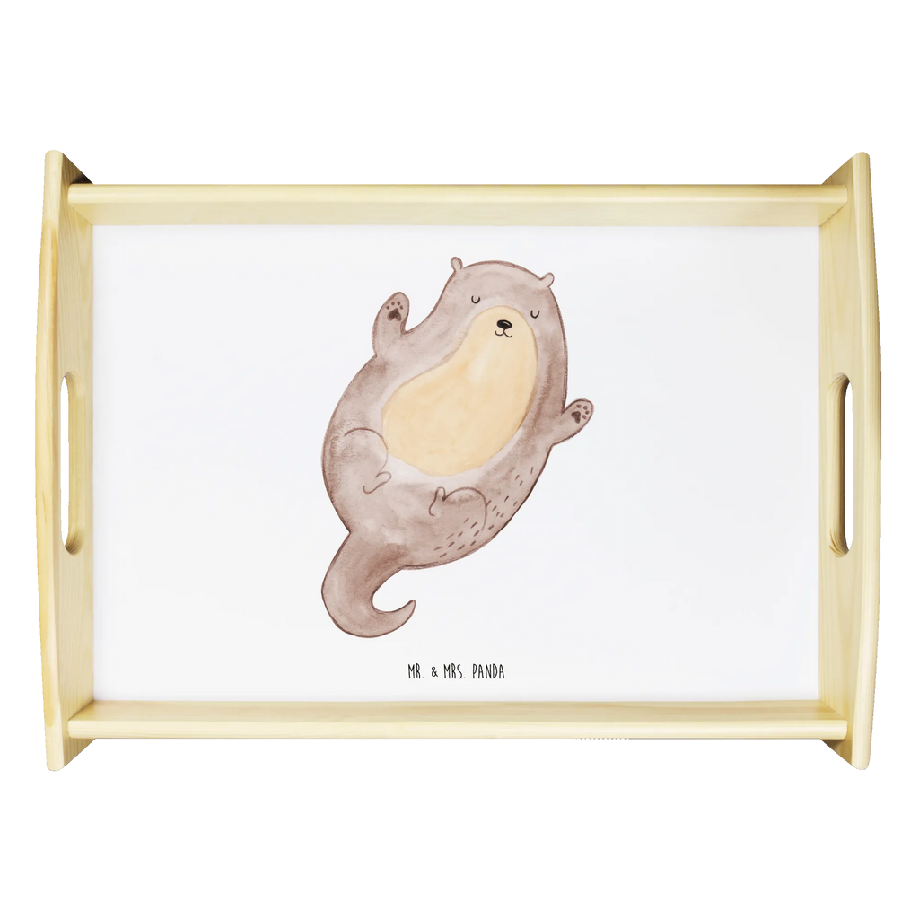 Serving tray otter Embrace kitchen tray, breakfast tray, wooden tray, tray, serving tray, otter, marten, sea otter, European otter, water mammal, aquatic animal, baby otter, predator, water, otter gifts, animal lover, gift ideas for animal lovers, animal, mammal, water animal, gifts for people in love, Otter Sea Otter Lake Otter