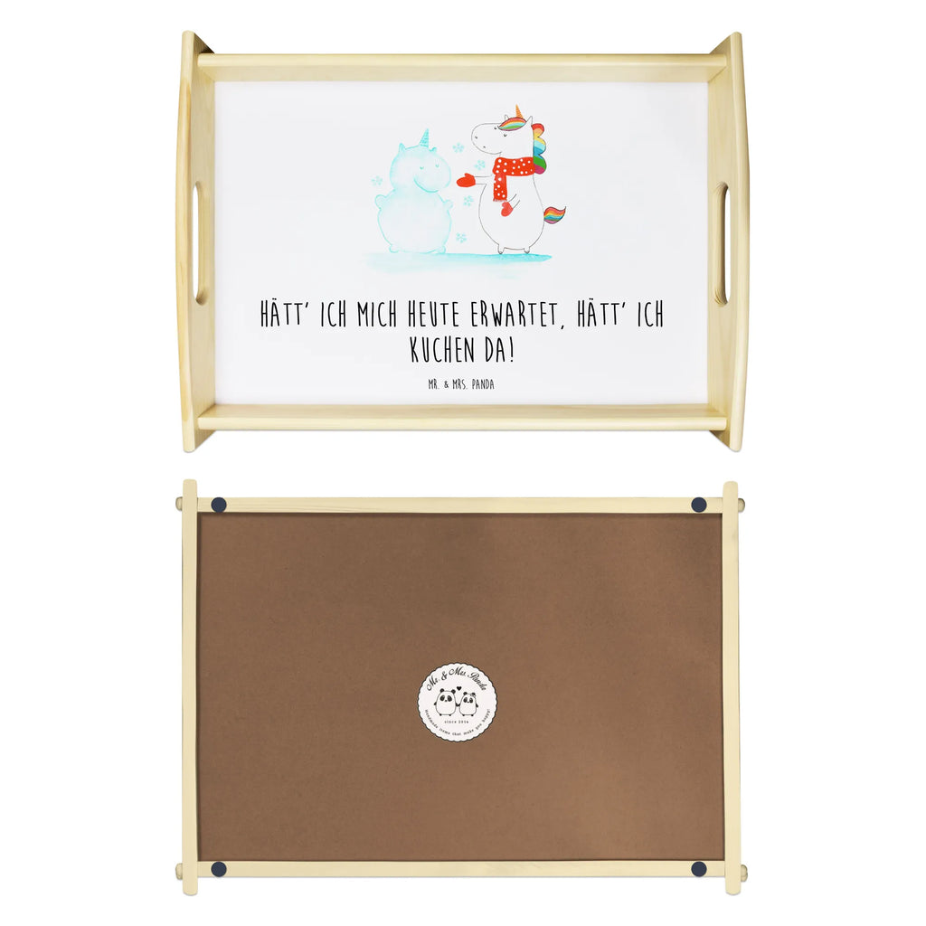 Serving tray unicorn snowman serving tray, wooden tray, kitchen tray, breakfast tray, tray, unicorn, unicorns, Winter, Cake, Cap, Gloves, present, Christmas, X-Mas, Snowman, Unicorn, winter gift, Christmas Motif, Cold, Snow