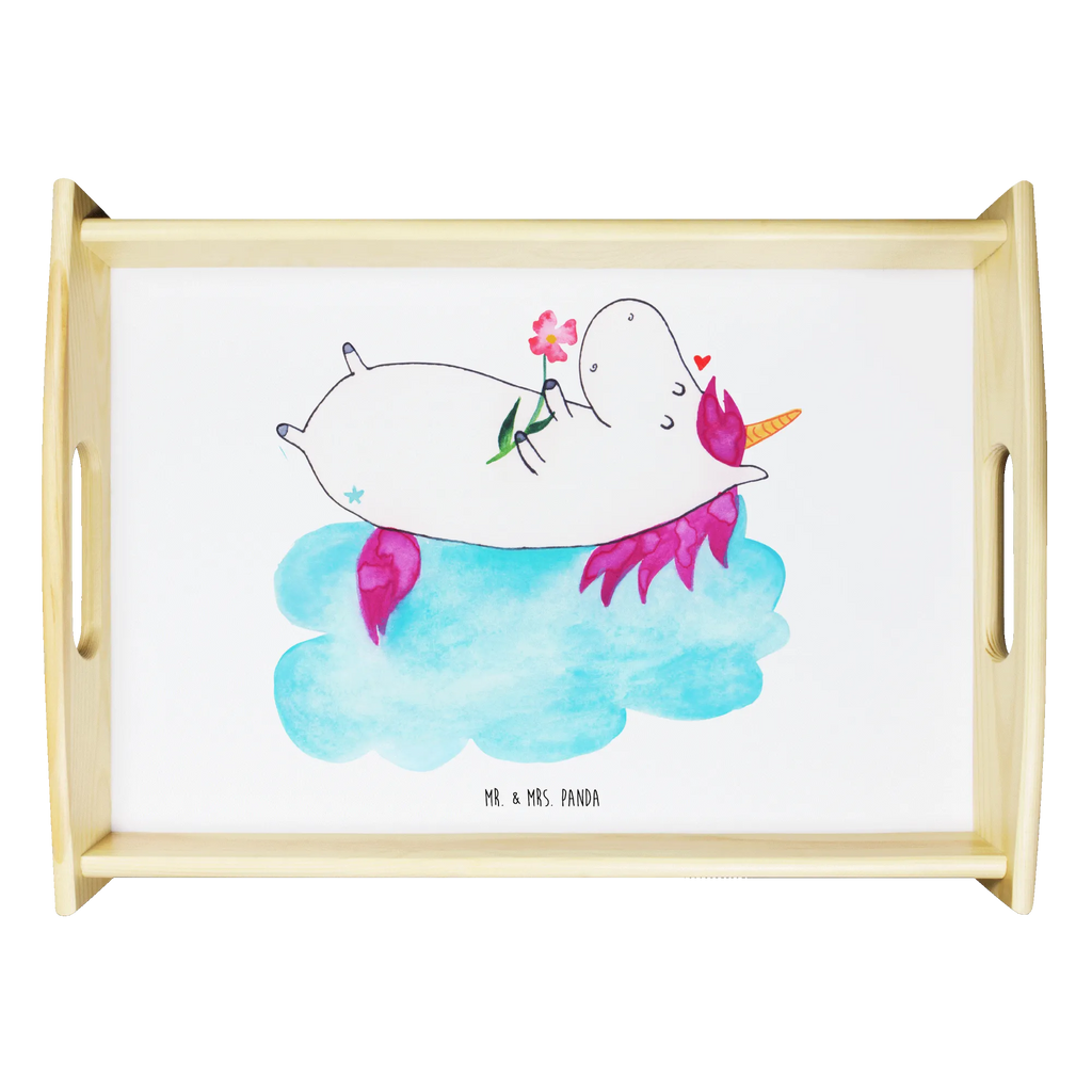 Serviertablett Einhorn Verliebt Frühstückstablett, Dekotablett, Holztablett, Küchentablett, Serviertablett, Tablett, Einhorn, Einhörner, Einhorn Deko, Unicorn, Freundin, verliebt, Wolke, Liebe, Liebesbeweis