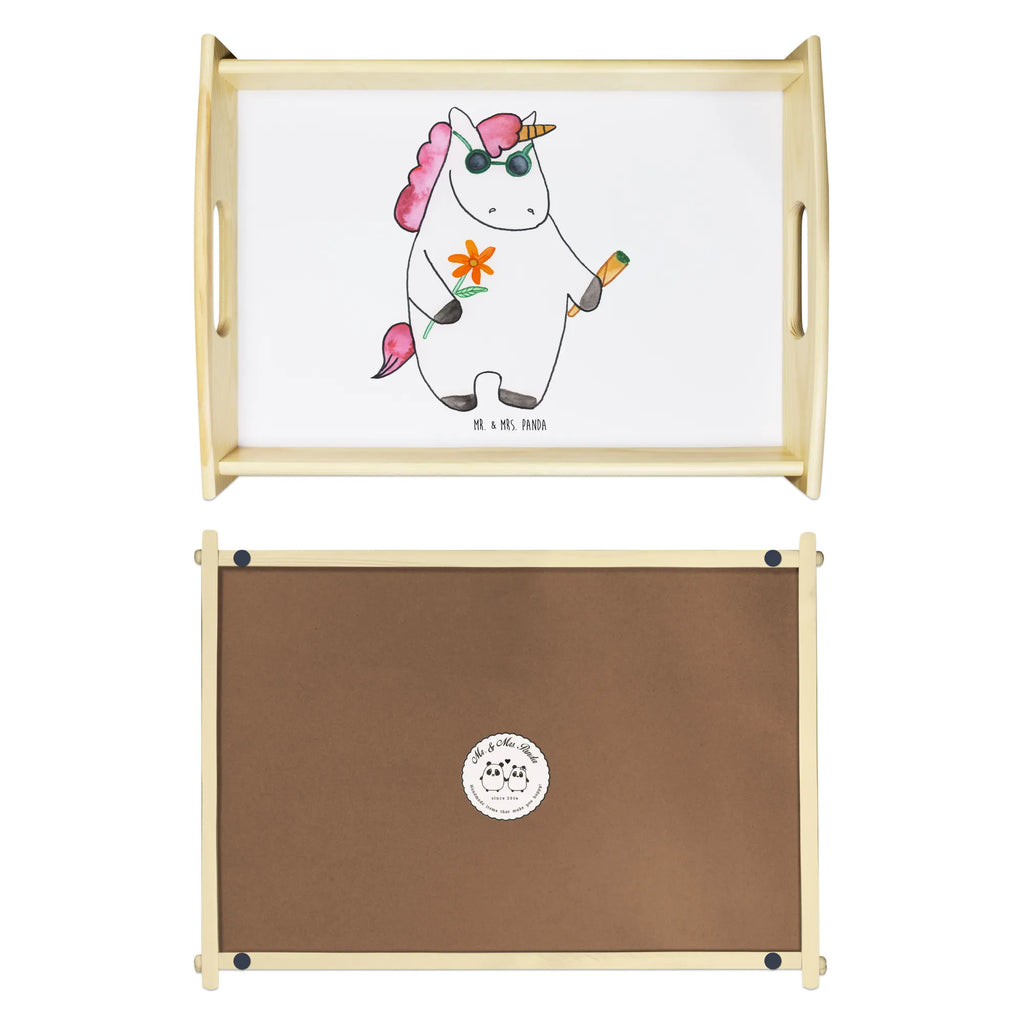 Serviertablett Einhorn Woodstock Dekotablett, Holztablett, Tablett, Küchentablett, Serviertablett, Frühstückstablett, Einhorn, Einhörner, Einhorn Deko, Unicorn, Woodstock, Joint, Alkohol, Party, witzig, Zigarette, Spaß. lustig, Kiffen