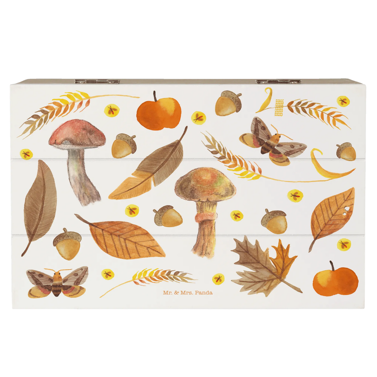 Wooden chest Autumn decorative box, memory box, casket, Wooden box, storage box, treasure chest, box, chest, XXL, Nature, joy of life, love, November, October, leaf, mushrooms, autumn, September, gift nature, season motif, autumn leaves, nature motif, leaves