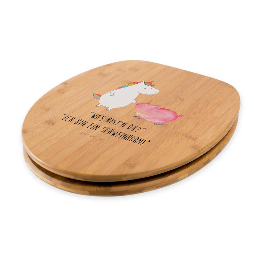 Motiv WC Sitz Einhorn Schwein Toilettendeckel, Toilette, WC-Sitz, Klobrille, Klodeckel, Einhorn, Einhörner, Einhorn Deko, Unicorn, Schwein, Schweinchen, Freundschaft, Schweinhorn, Freundin
