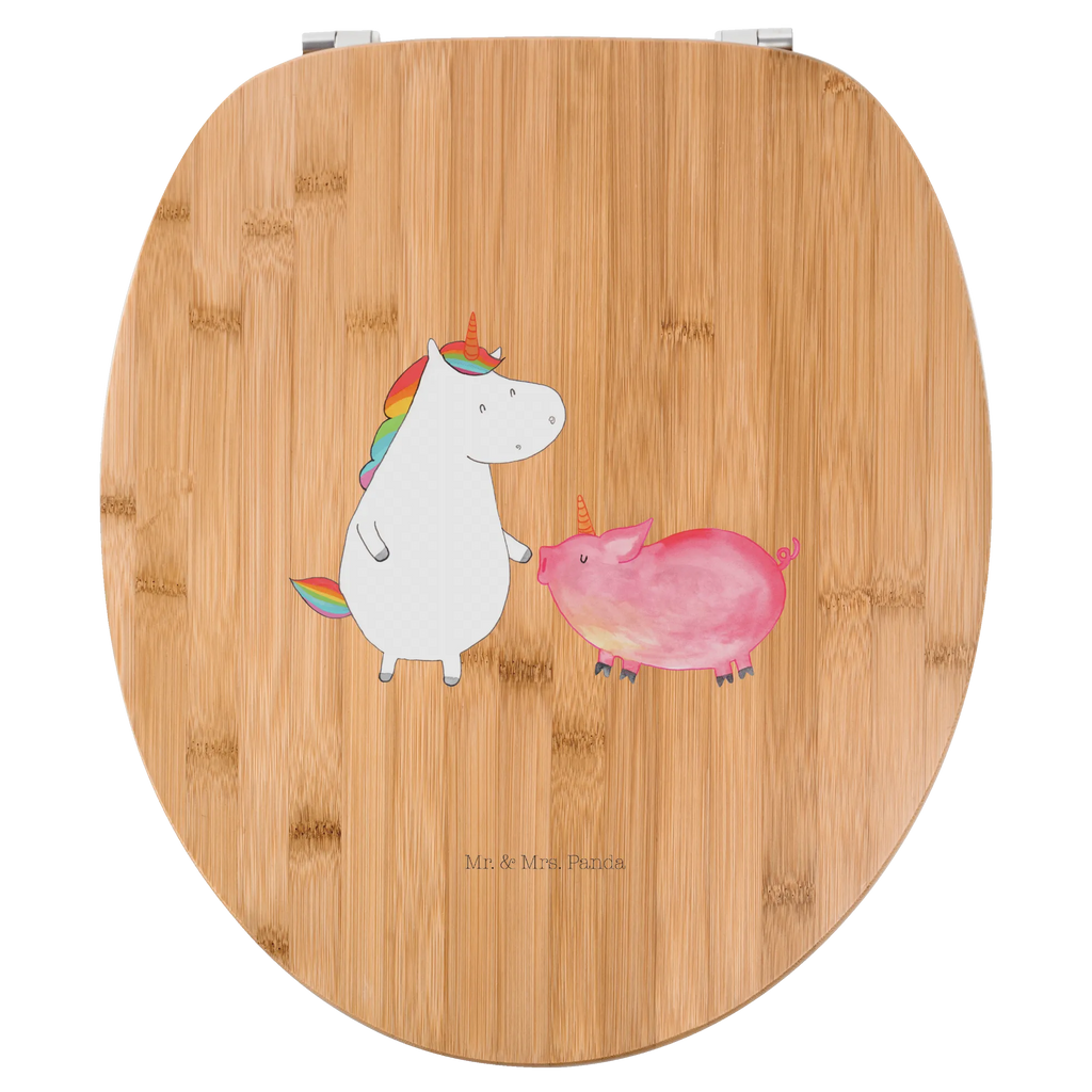 Motiv WC Sitz Einhorn Schwein Toilettendeckel, Toilette, WC-Sitz, Klobrille, Klodeckel, Einhorn, Einhörner, Einhorn Deko, Unicorn, Schwein, Schweinchen, Freundschaft, Schweinhorn, Freundin