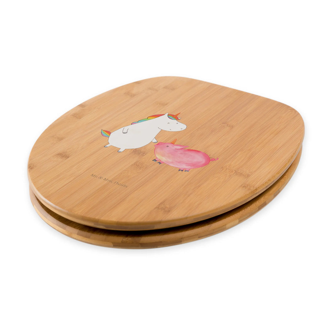 Motiv WC Sitz Einhorn Schwein Toilettendeckel, Toilette, WC-Sitz, Klobrille, Klodeckel, Einhorn, Einhörner, Einhorn Deko, Unicorn, Schwein, Schweinchen, Freundschaft, Schweinhorn, Freundin