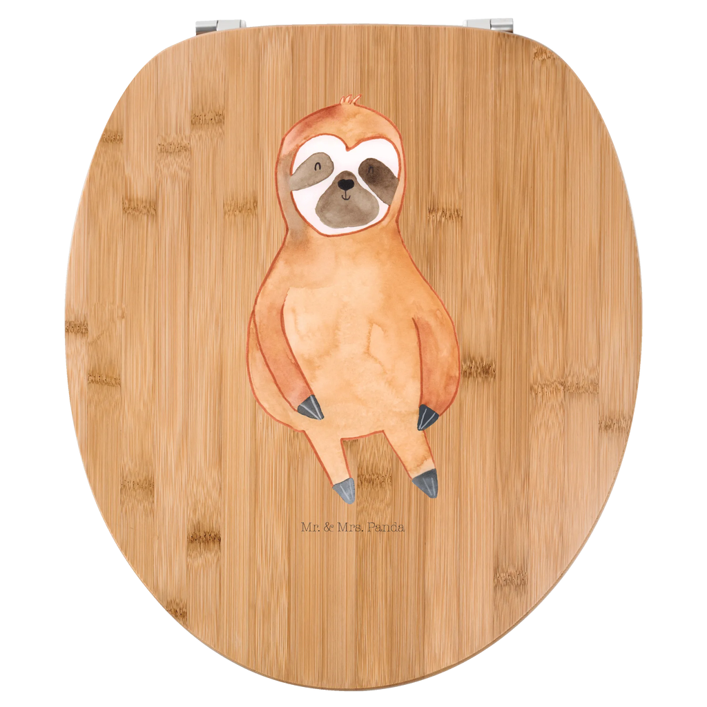 Motiv WC Sitz Faultier Zufrieden Klodeckel, WC-Sitz, Toilettendeckel, Toilette, Klobrille, Faultier, Faultier Geschenk, Faultier Deko, Lieblingstier, Glück, glücklich, Pause, relaxen, happy, Zufriedenheit, zufrieden, Frieden, Ruhe, Gelassenheit, faul, Faultiere