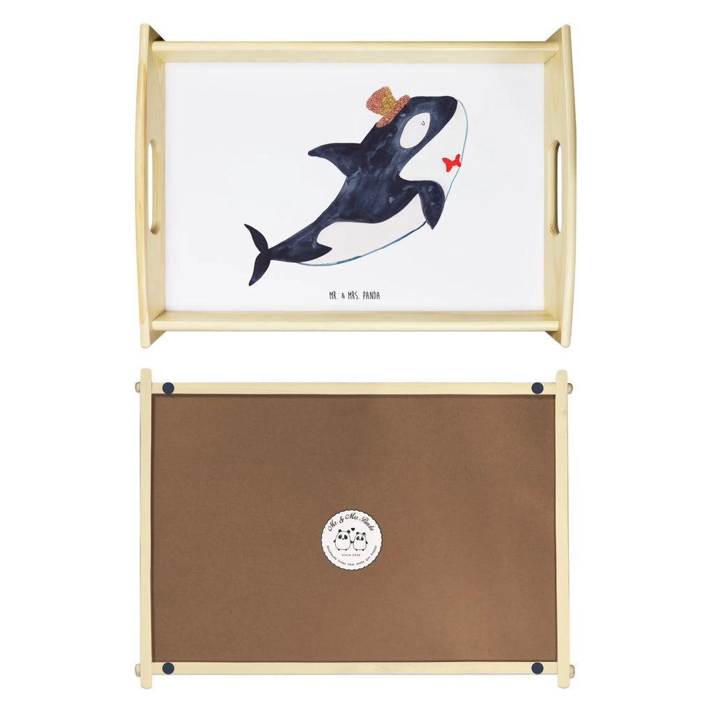 Serviertablett Orca Zylinder Serviertablett, Tablett, Frühstückstablett, Holztablett, Dekotablett, Küchentablett, Meerestiere, Meer, Urlaub, Fest, Glitter, Konfetti, Fete, Narwal, Glitzer, Geburtstag, Orca, Glückwunsch, Feier