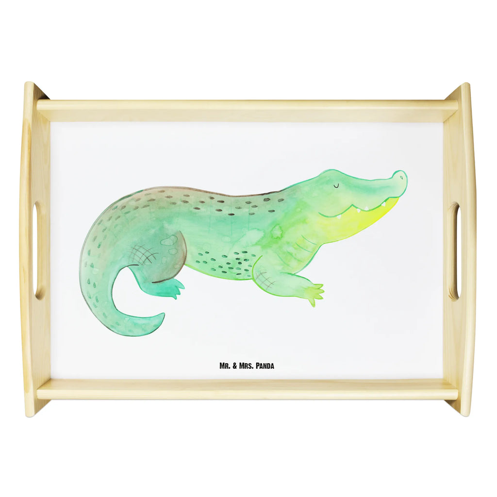 Serving tray Crocodile Holztablett, Küchentablett, Dekotablett, Frühstückstablett, Tablett, Serviertablett, Meerestiere, Meer, Urlaub, Freundin, spontan sein, Abenteuerlust, Krokodile, Reiselust, beste Freundin, Lieblingsmensch, verrückt sein, Krokodil