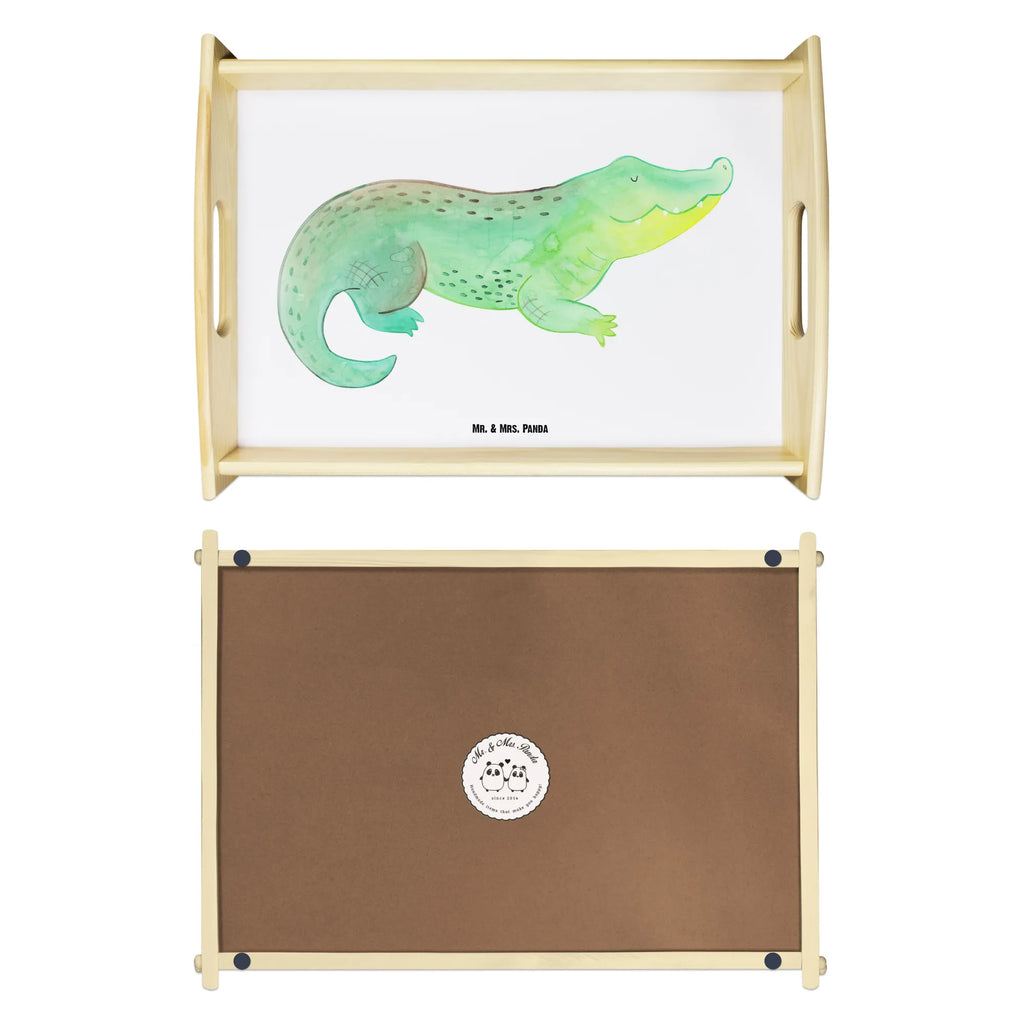 Serving tray Crocodile Holztablett, Küchentablett, Dekotablett, Frühstückstablett, Tablett, Serviertablett, Meerestiere, Meer, Urlaub, Freundin, spontan sein, Abenteuerlust, Krokodile, Reiselust, beste Freundin, Lieblingsmensch, verrückt sein, Krokodil