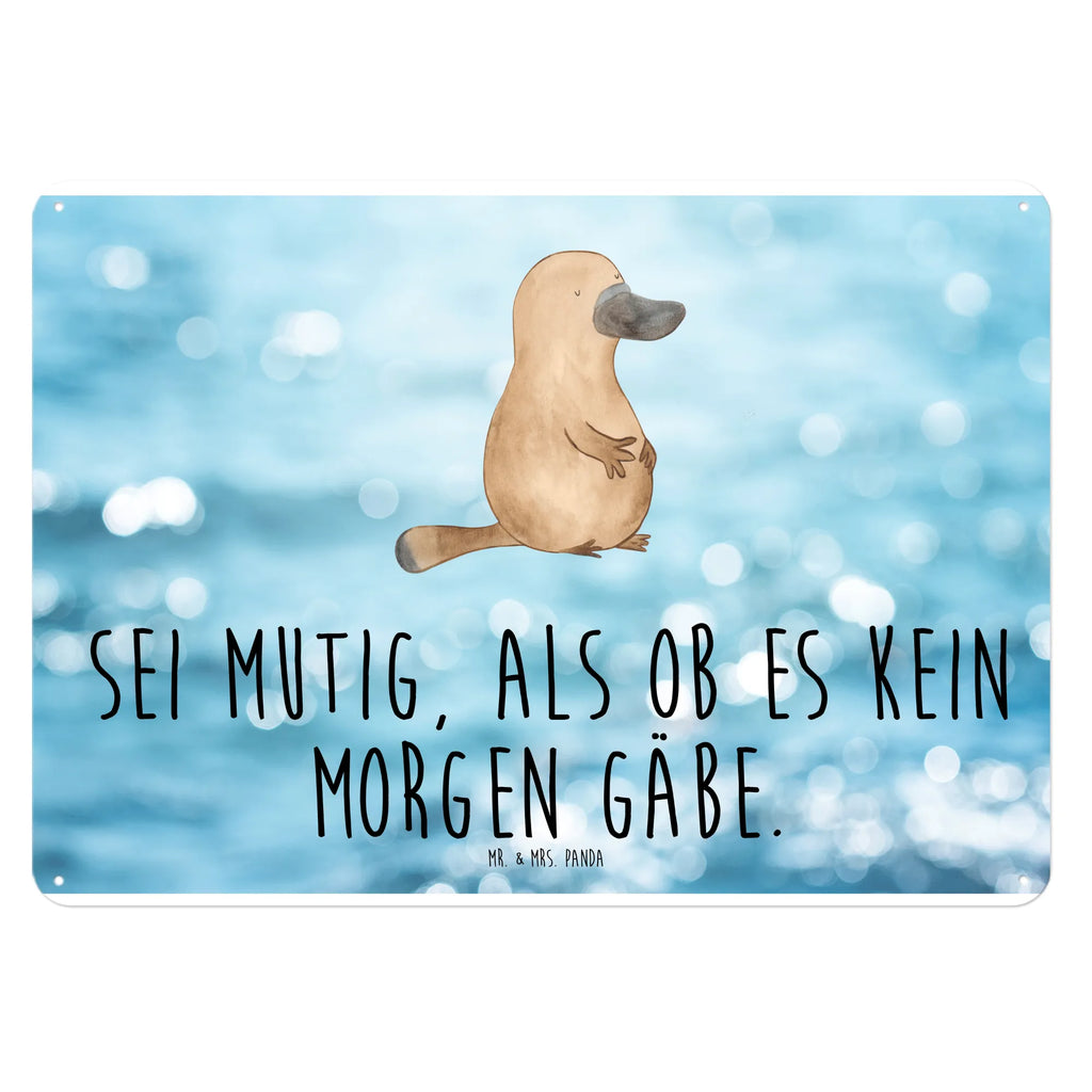 Blechschild Schnabeltier Mut Wandschild Metall, Blechschild Zum Aufhängen, Blechschild Büro, Blechschild Küche, Blechschild Für Frauen, Blechschild, Blechschild Für Männer, Blechschild Groß, Türschild Metall, Dekoschild Metall, Meer, Meerestiere, Urlaub, Büro, Neustart, mutig, Mut, Weltreise, Schnabeltier, Raodtrip, Lebensweisheit, Motivation, Schnabeltiere, Arbeit, Neuanfang, Training