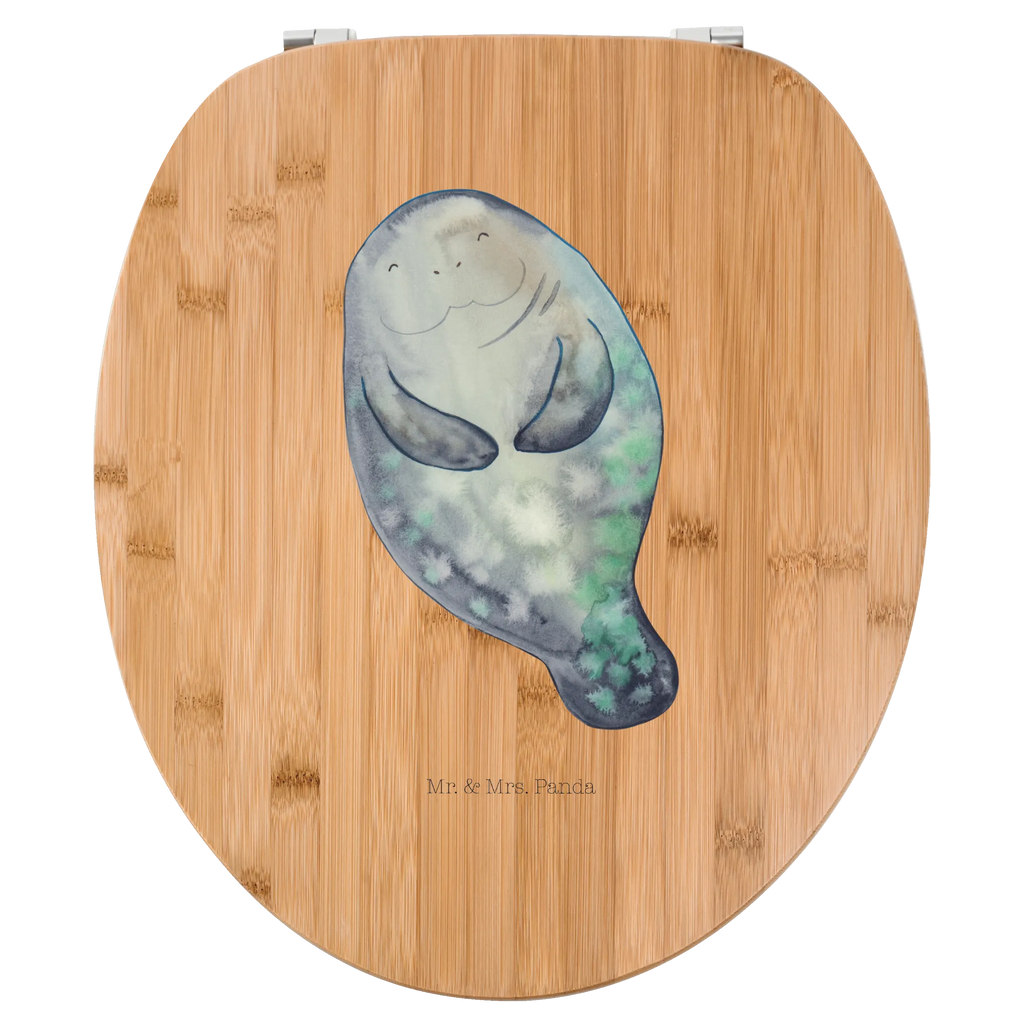 Motif toilet seat manatee happy WC-Sitz, Toilettendeckel, Klobrille, Klodeckel, Toilette, Meerestiere, Meer, Urlaub, Freundin, Neuanfang, Seekuh, Zufrieden, Neustart, Achtsamkeit, Selbstliebe, Seekühe, Respekt, Liebeskummer