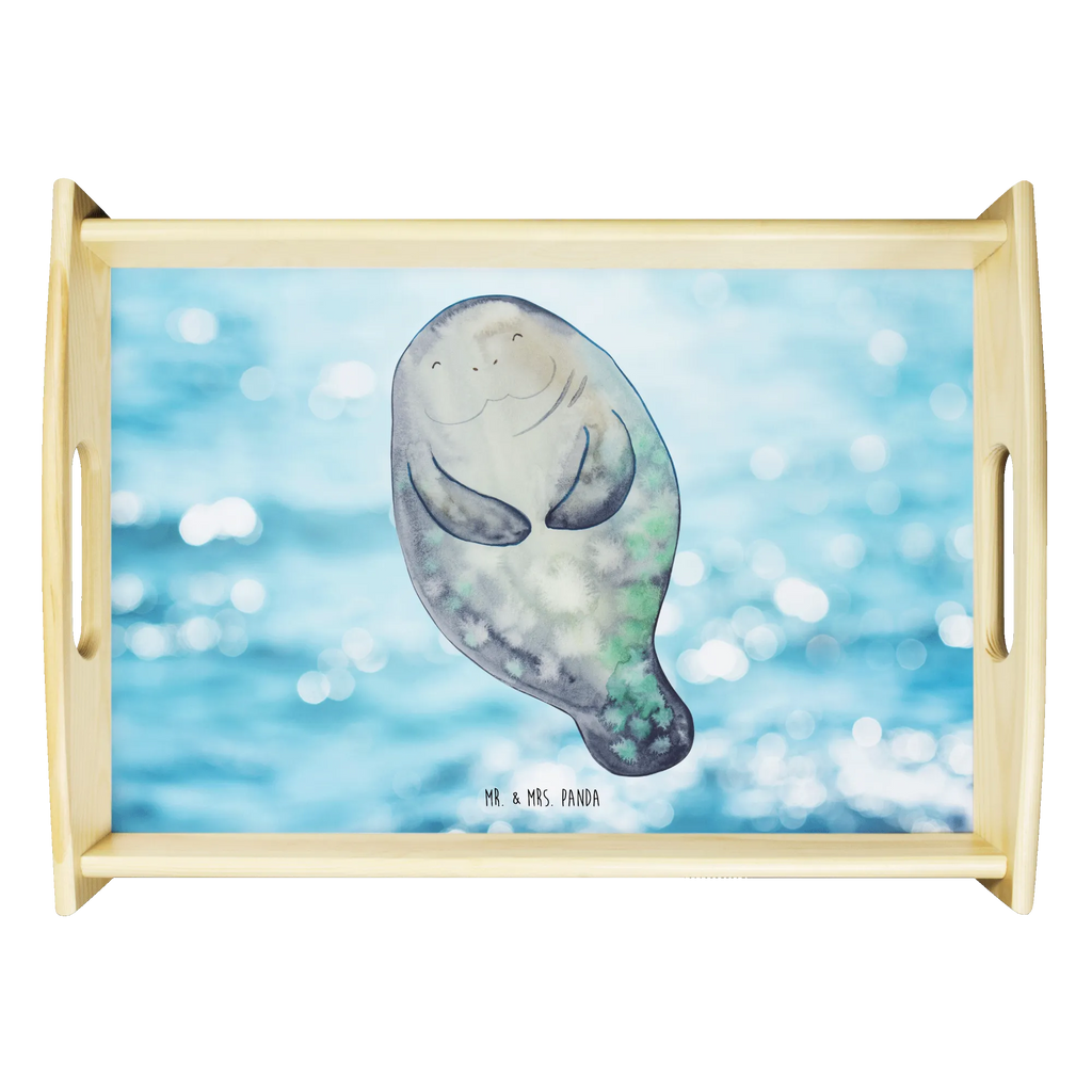 Serviertablett Seekuh happy Dekotablett, Küchentablett, Holztablett, Frühstückstablett, Serviertablett, Tablett, Meerestiere, Meer, Urlaub, Seekühe, Neustart, Liebeskummer, Achtsamkeit, Zufrieden, Respekt, Neuanfang, Freundin, Seekuh, Selbstliebe