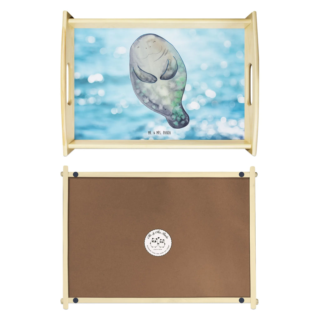 Serviertablett Seekuh happy Dekotablett, Küchentablett, Holztablett, Frühstückstablett, Serviertablett, Tablett, Meerestiere, Meer, Urlaub, Seekühe, Neustart, Liebeskummer, Achtsamkeit, Zufrieden, Respekt, Neuanfang, Freundin, Seekuh, Selbstliebe