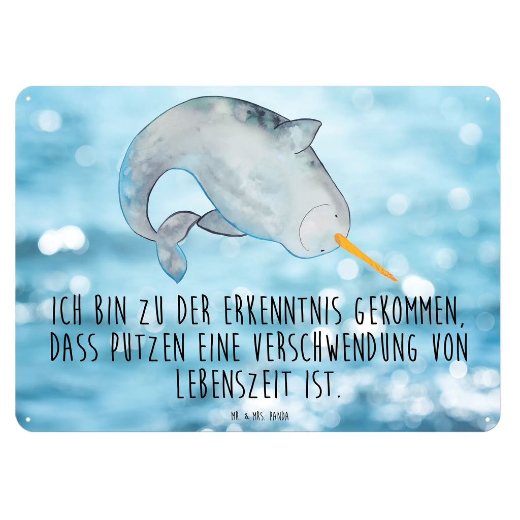 Blechschild Narwal Dekoschild Metall, Blechschild Küche, Blechschild Für Frauen, Türschild Metall, Blechschild, Wandschild Metall, Blechschild Groß, Blechschild Für Männer, Blechschild Zum Aufhängen, Blechschild Büro, Meer, Meerestiere, Urlaub, Putzen, Kinderzimmer, Wal, Narwal, Aufräumen, Hausfrau, Junggesellin