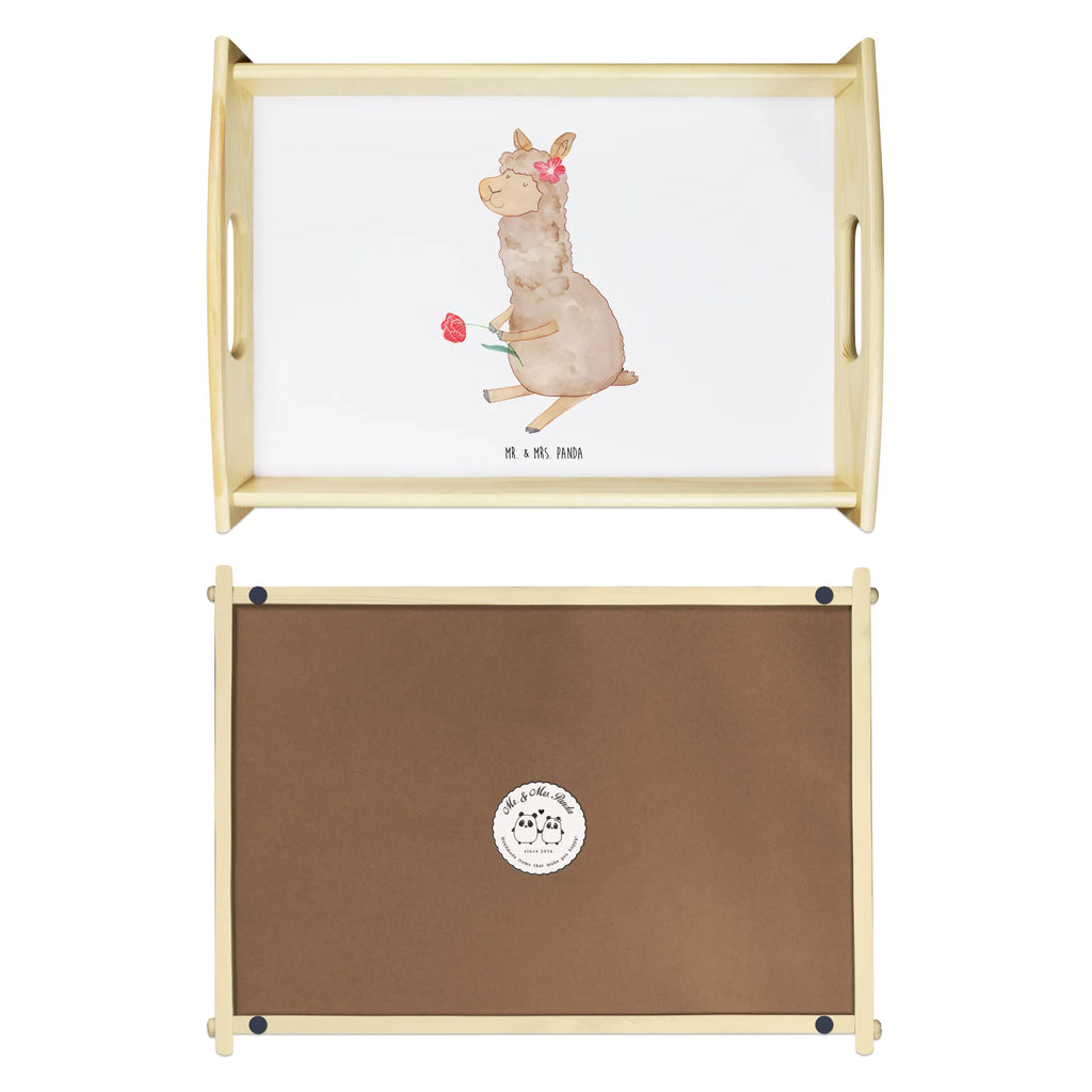 Serviertablett Alpaka Blume Holztablett, Küchentablett, Serviertablett, Tablett, Dekotablett, Frühstückstablett, Alpaka, Lama, Alpaka Spruch, Alpaka Dekor, Alpaka Zitat, Alpaka Geschenk, Alpaka Witz, Blume, Lamas, Alpaka Dekoration, Motiv Alpaka