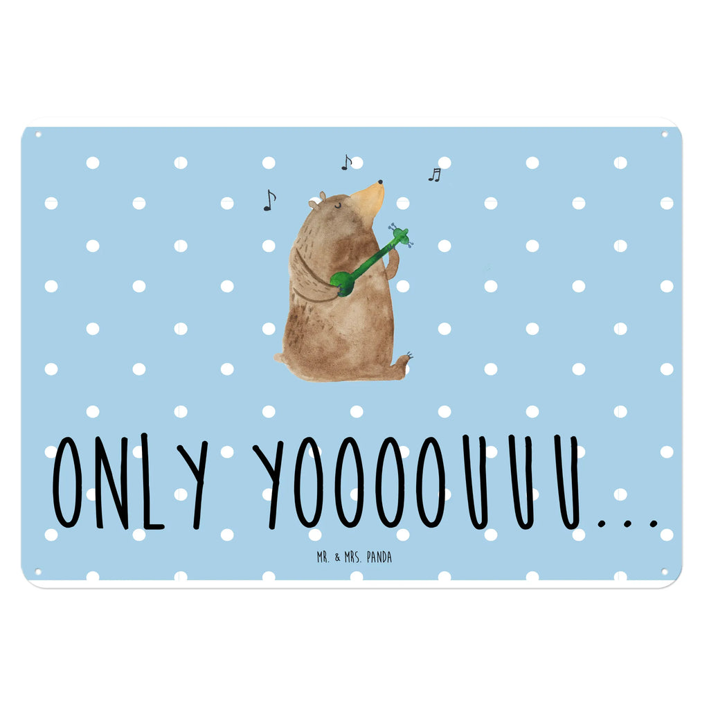 Blechschild Bär Gitarre Blechschild Für Männer, Blechschild Für Frauen, Blechschild Groß, Wandschild Metall, Blechschild Zum Aufhängen, Blechschild Büro, Blechschild Küche, Türschild Metall, Dekoschild Metall, Blechschild, Teddy, Bär, Teddybär