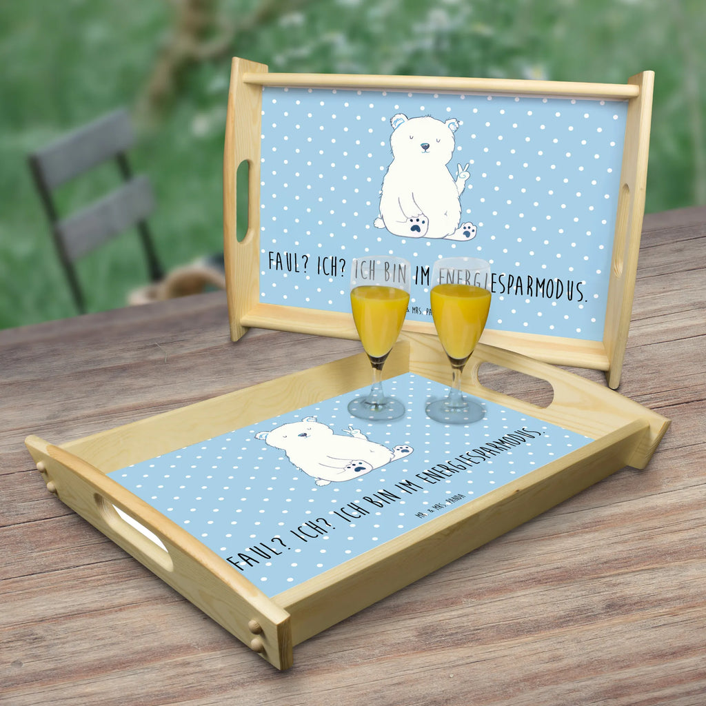 Serving tray Icebear Lazy Dekotablett, Tablett, Serviertablett, Holztablett, Küchentablett, Frühstückstablett, Bär, Teddy, Teddybär, Arbeit, Nordpol, Entspannen, Eisbär, Faul, Arbeitsplatz, Büro, Relaxen, Bürojob, Homeoffice