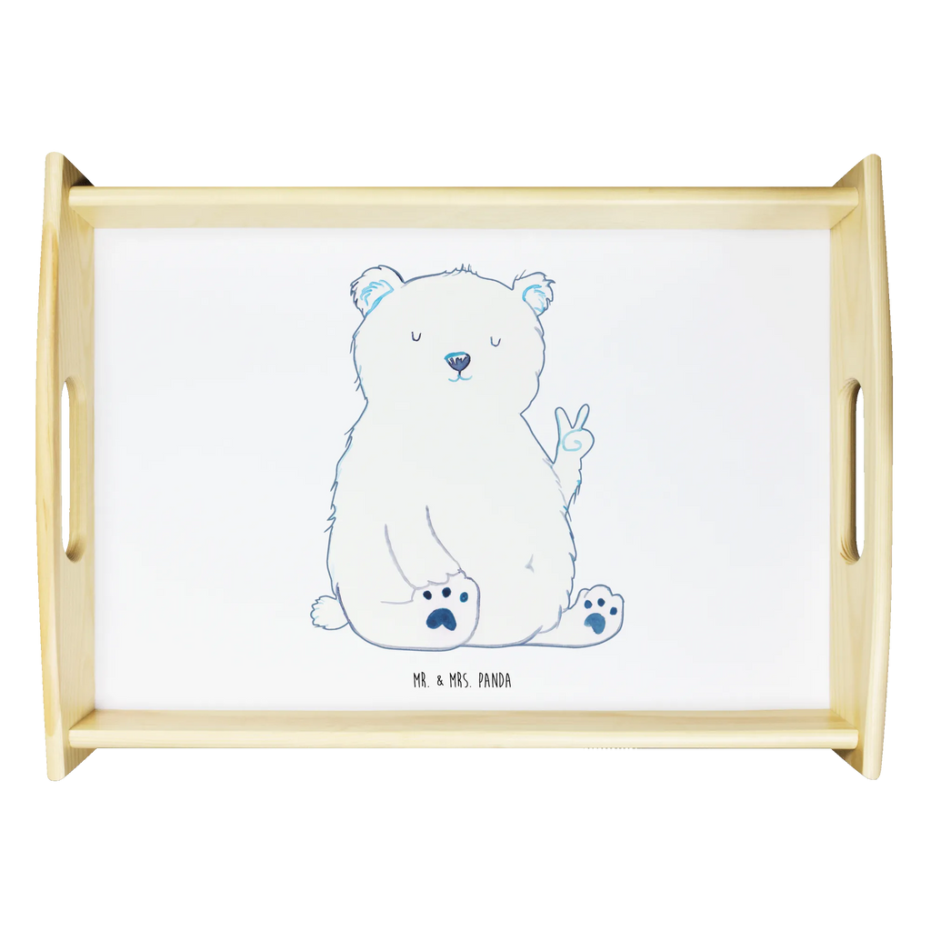 Serving tray Icebear Lazy Dekotablett, Tablett, Serviertablett, Holztablett, Küchentablett, Frühstückstablett, Bär, Teddy, Teddybär, Arbeit, Nordpol, Entspannen, Eisbär, Faul, Arbeitsplatz, Büro, Relaxen, Bürojob, Homeoffice
