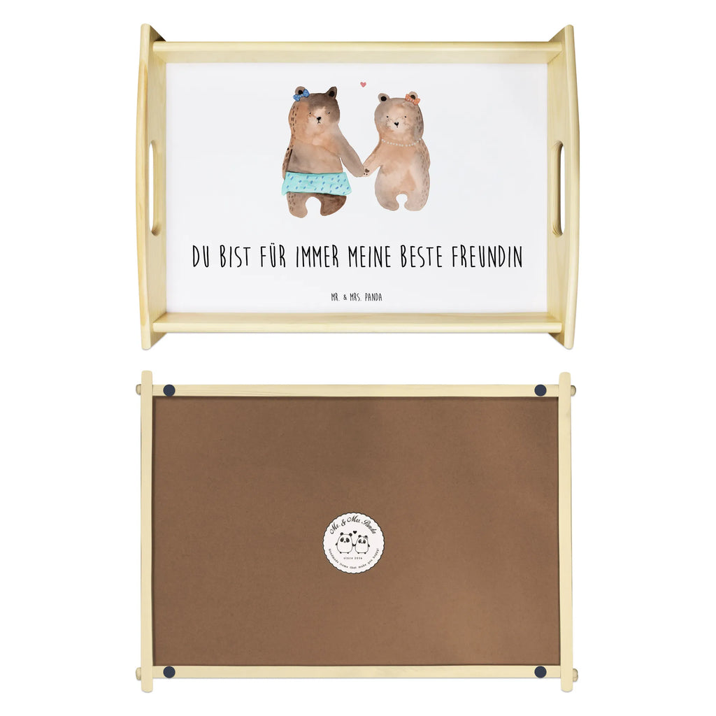 Serviertablett Bär Freundin Küchentablett, Dekotablett, Tablett, Serviertablett, Frühstückstablett, Holztablett, Bär, Teddy, Teddybär, Bär Freundin Beste Freund Liebe Liebesbeweis Verliebt Kumpel Kumpeliene