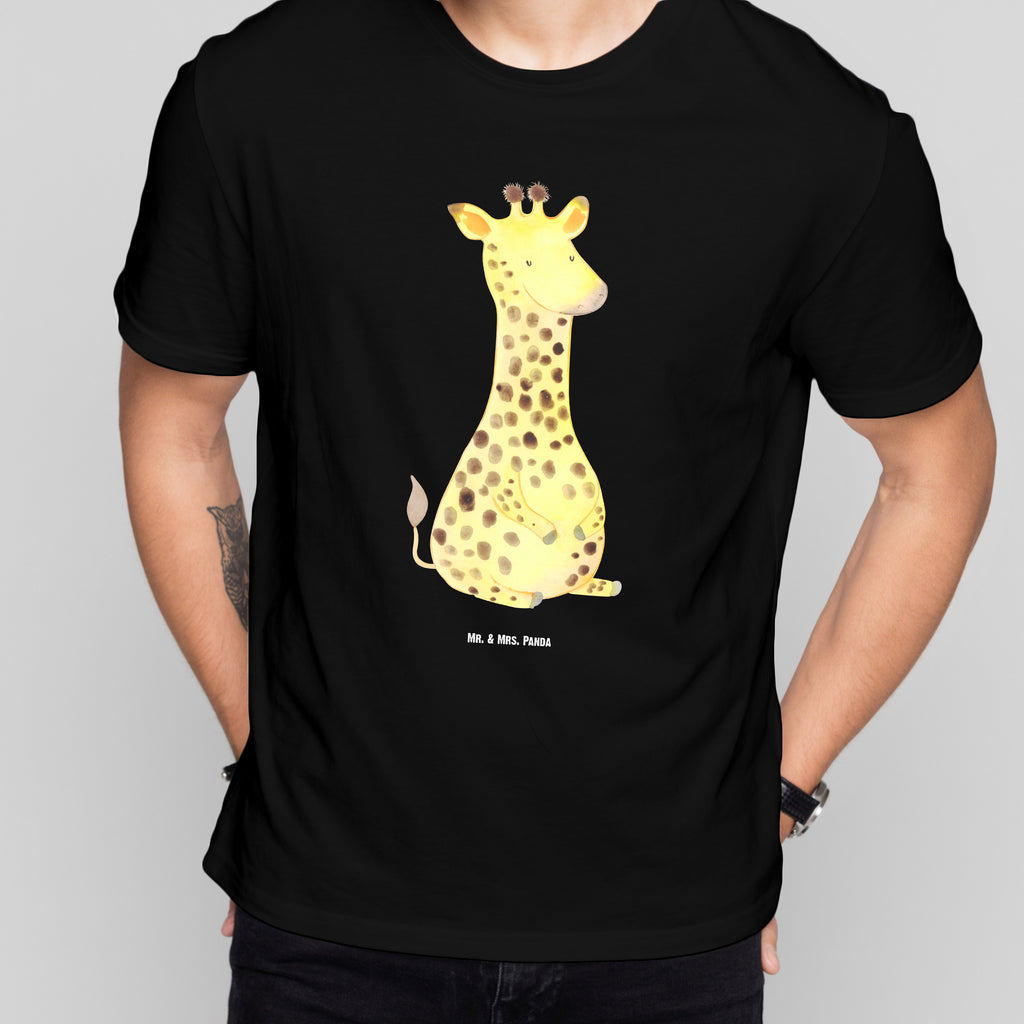 T-Shirt Standard Giraffe Zufrieden T-Shirt, Shirt, Tshirt, Lustiges T-Shirt, T-Shirt mit Spruch, Party, Junggesellenabschied, Jubiläum, Geburstag, Herrn, Damen, Männer, Frauen, Schlafshirt, Nachthemd, Sprüche, Afrika, Wildtiere, Giraffe, Zufrieden, Glück, Abenteuer