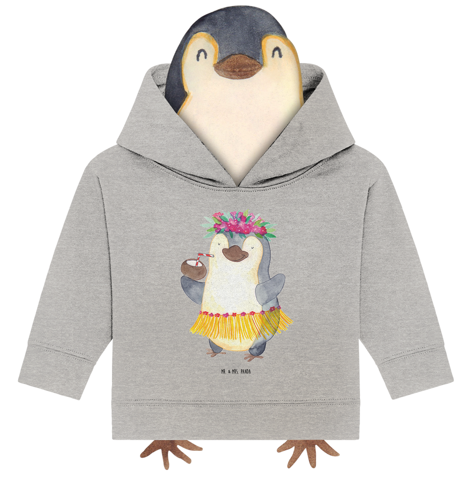 Organic Baby Hoodie Pinguin Kokosnuss Baby Kapuzenshirt, Baby Kapuzensweatshirt, Baby Hoodie, Baby Pullover, Pinguin, Aloha, Hawaii, Urlaub, Kokosnuss, Pinguine