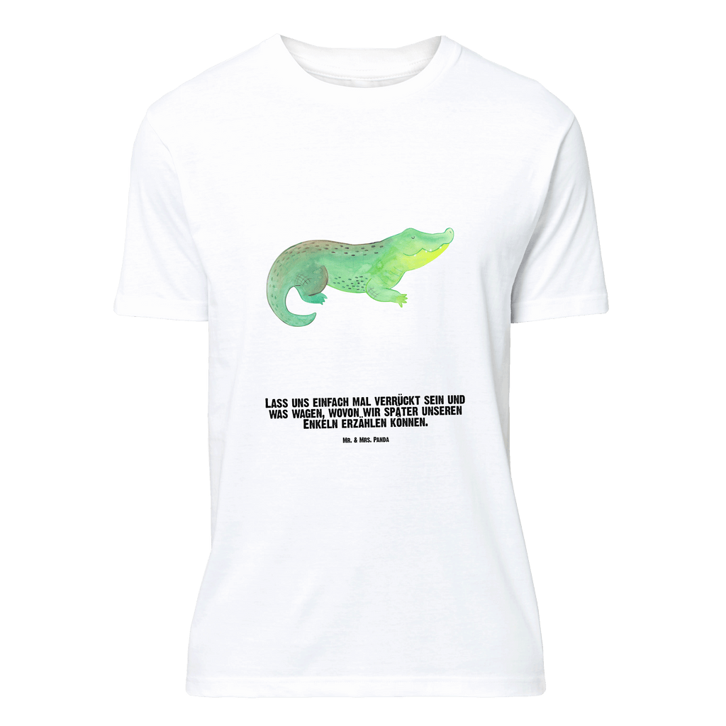 Personalisiertes T-Shirt Krokodil T-Shirt Personalisiert, T-Shirt mit Namen, T-Shirt mit Aufruck, Männer, Frauen, Wunschtext, Bedrucken, Meerestiere, Meer, Urlaub, Krokodil, Krokodile, verrückt sein, spontan sein, Abenteuerlust, Reiselust, Freundin, beste Freundin, Lieblingsmensch