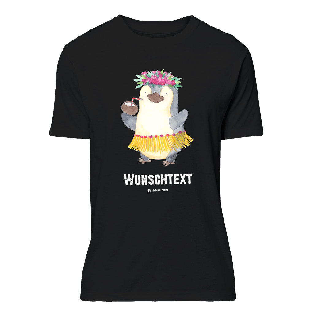Personalisiertes T-Shirt Pinguin Kokosnuss T-Shirt Personalisiert, T-Shirt mit Namen, T-Shirt mit Aufruck, Männer, Frauen, Wunschtext, Bedrucken, Pinguin, Aloha, Hawaii, Urlaub, Kokosnuss, Pinguine