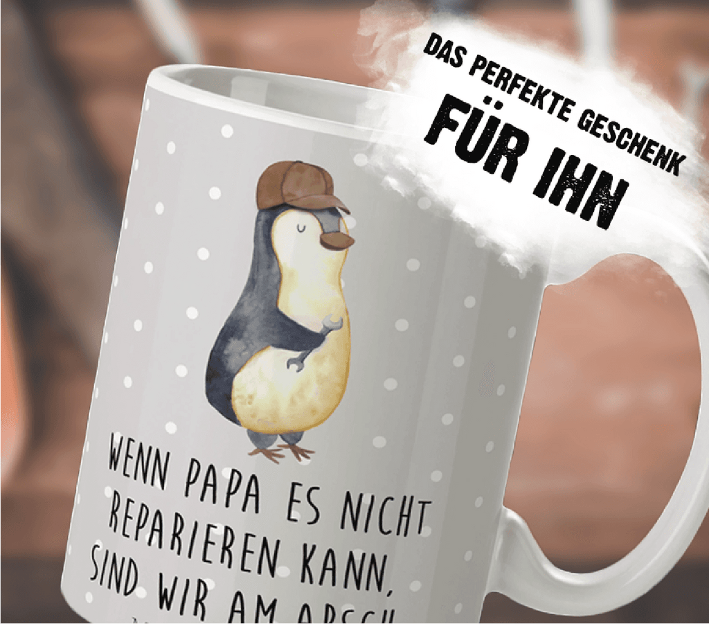 Mr. & Mrs. Panda Federmäppchen Pinguin Luftballon - Eisblau - Geschenk,  Kind, Geschenk Freundin, Tag, (1-tlg), Farbecht