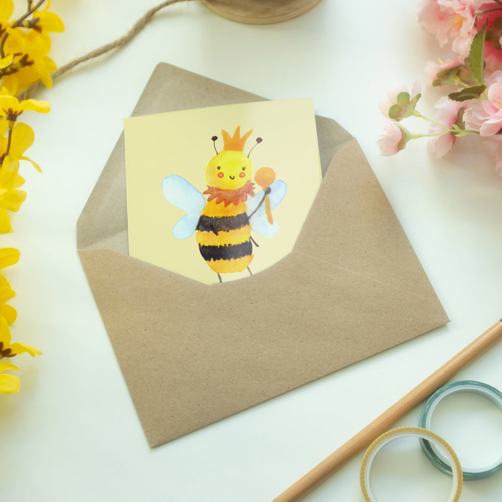 Grußkarte Biene König Grußkarte, Klappkarte, Einladungskarte, Glückwunschkarte, Hochzeitskarte, Geburtstagskarte, Karte, Biene, Wespe, Hummel