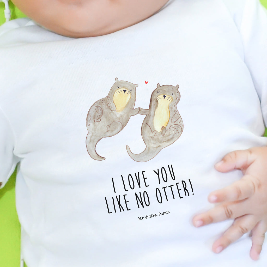 Organic Baby Shirt Otter händchenhaltend Baby T-Shirt, Jungen Baby T-Shirt, Mädchen Baby T-Shirt, Shirt, Otter, Fischotter, Seeotter, Otter Seeotter See Otter