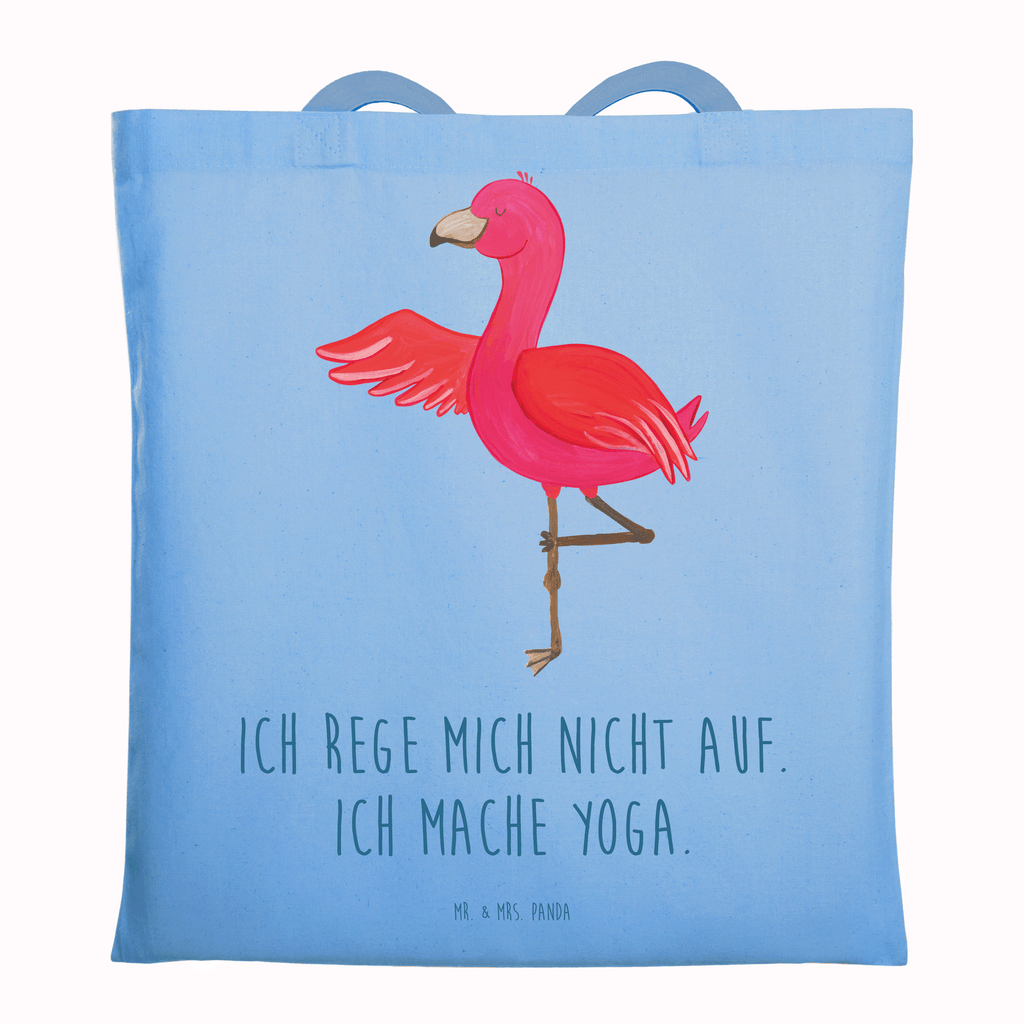 Tragetasche Flamingo Yoga Beuteltasche, Beutel, Einkaufstasche, Jutebeutel, Stoffbeutel, Flamingo, Vogel, Yoga, Namaste, Achtsamkeit, Yoga-Übung, Entspannung, Ärger, Aufregen, Tiefenentspannung