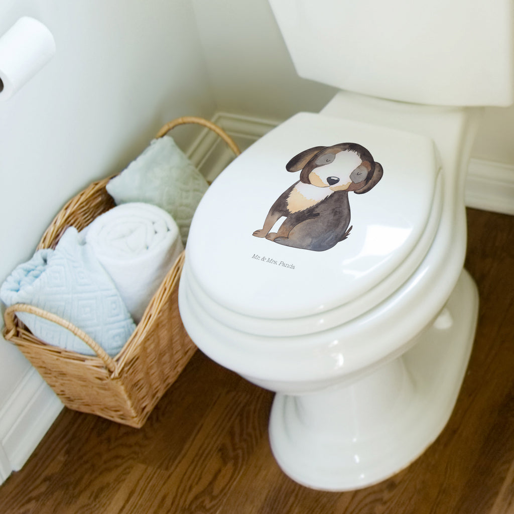 Motiv WC Sitz Hund entspannt Klobrille, Klodeckel, Toilettendeckel, WC-Sitz, Toilette, Hund, Hundemotiv, Haustier, Hunderasse, Tierliebhaber, Hundebesitzer, Sprüche, schwarzer Hund, Hundeliebe, Liebe, Hundeglück