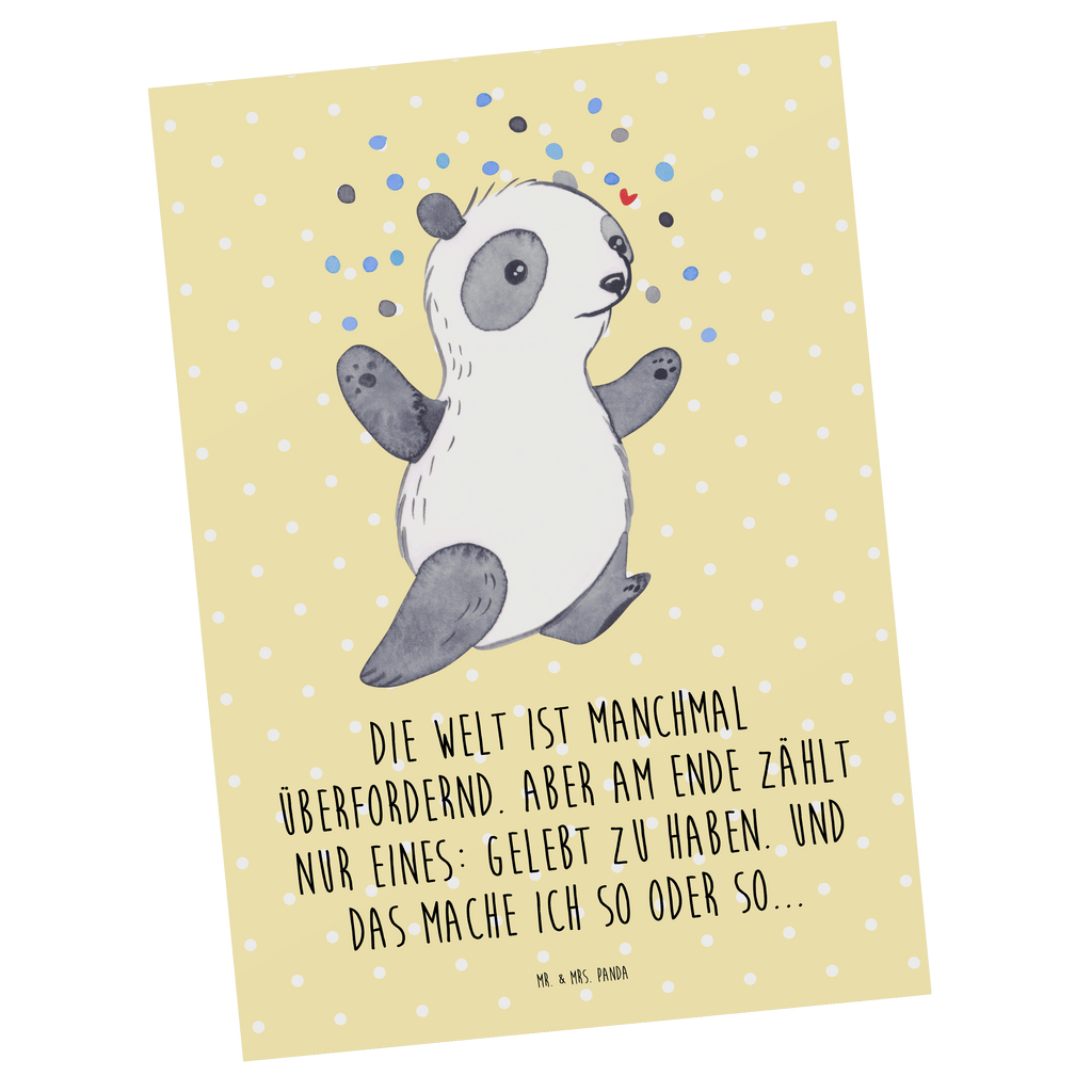 Postkarte Panda Bipolar Postkarte, Karte, Geschenkkarte, Grußkarte, Einladung, Ansichtskarte, Geburtstagskarte, Einladungskarte, Dankeskarte, Panda, bipolar, Bipolare Störung