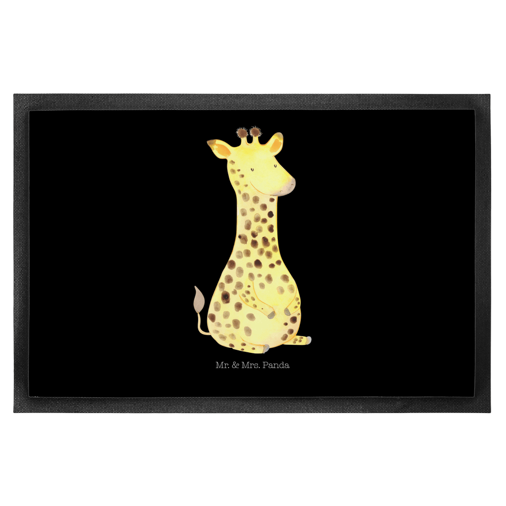 Fußmatte Giraffe Zufrieden Türvorleger, Schmutzmatte, Fußabtreter, Matte, Schmutzfänger, Fußabstreifer, Schmutzfangmatte, Türmatte, Motivfußmatte, Haustürmatte, Vorleger, Afrika, Wildtiere, Giraffe, Zufrieden, Glück, Abenteuer