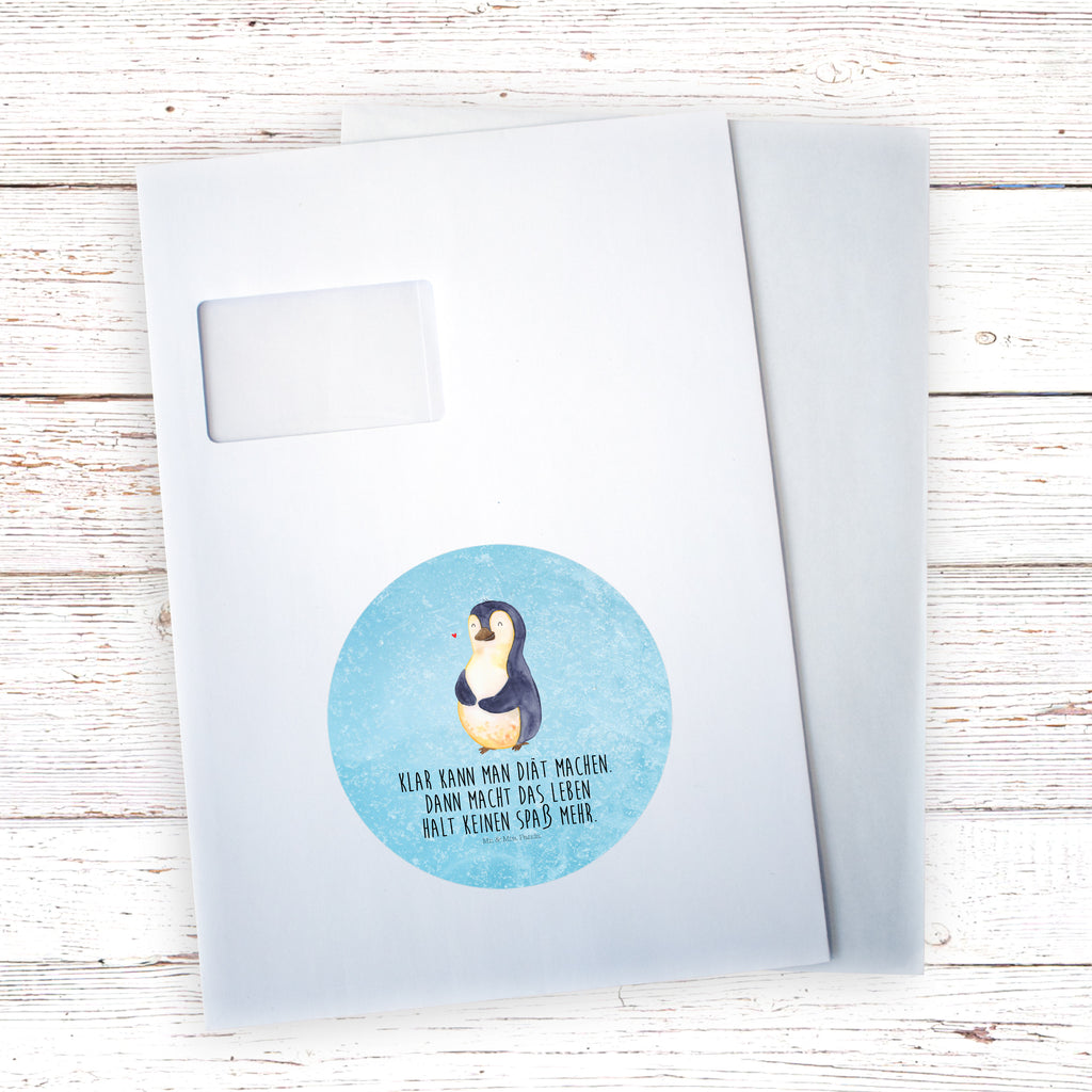 Rund Aufkleber Pinguin Diät Sticker, Aufkleber, Etikett, Pinguin, Pinguine, Diät, Abnehmen, Abspecken, Gewicht, Motivation, Selbstliebe, Körperliebe, Selbstrespekt