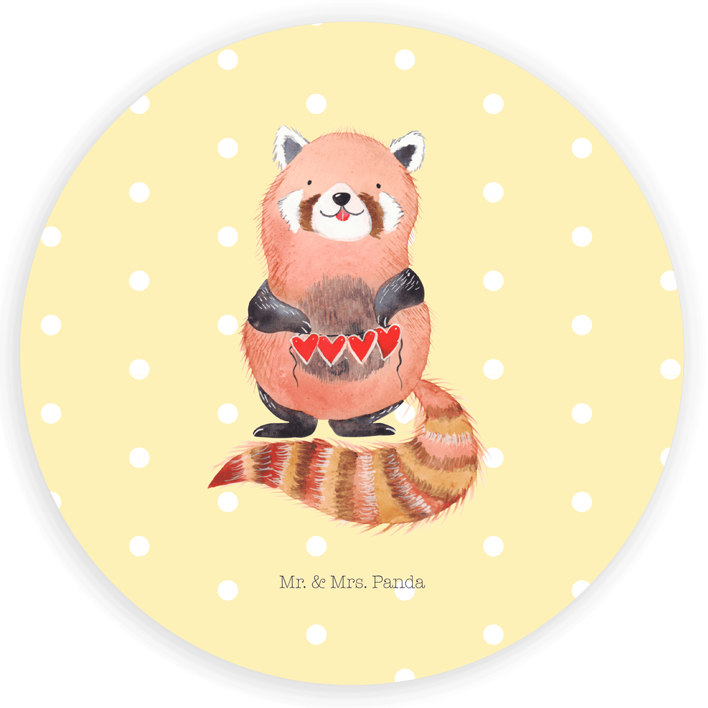 Rund Aufkleber Roter Panda Sticker, Aufkleber, Etikett, Kinder, rund, Tiermotive, Gute Laune, lustige Sprüche, Tiere, Panda, Liebe, Rot, Herz, Liebling, Lieblingsmensch