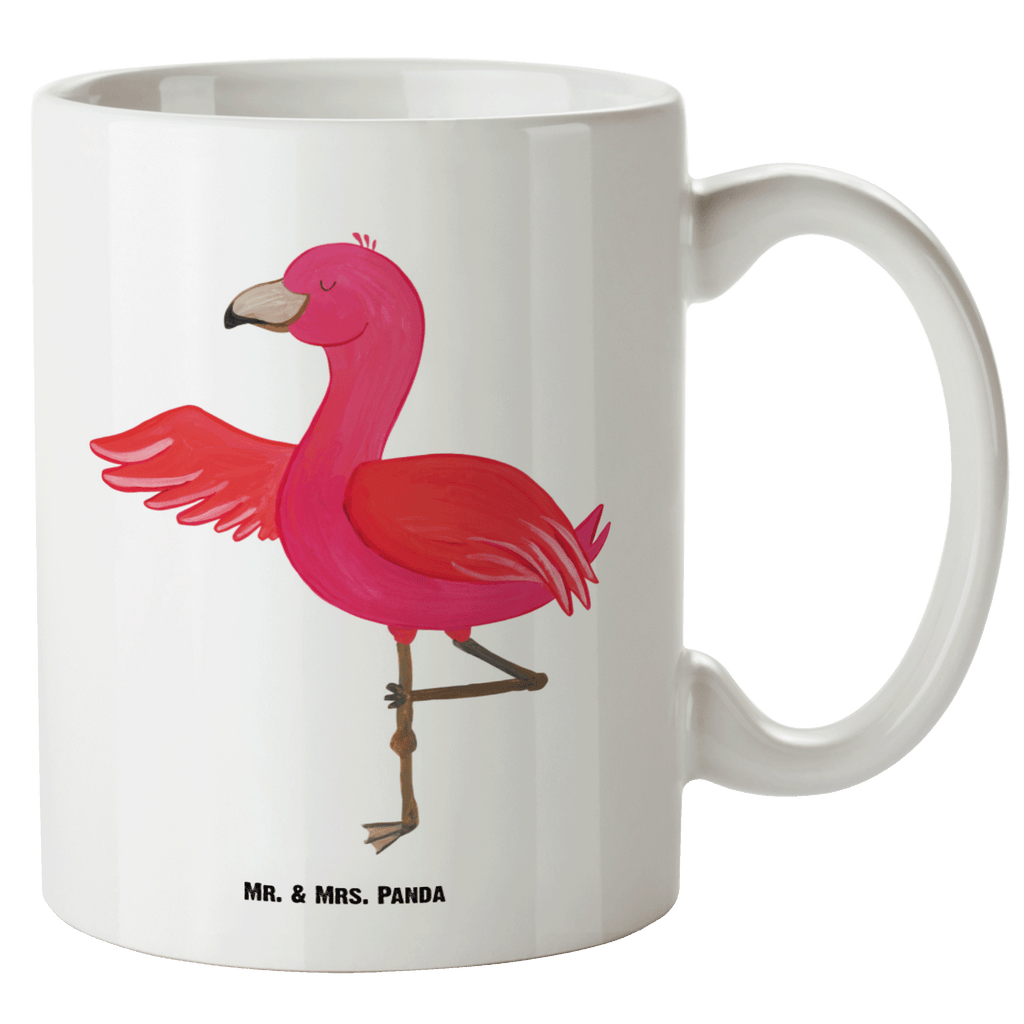 XL Tasse Flamingo Yoga XL Tasse, Große Tasse, Grosse Kaffeetasse, XL Becher, XL Teetasse, spülmaschinenfest, Jumbo Tasse, Groß, Flamingo, Vogel, Yoga, Namaste, Achtsamkeit, Yoga-Übung, Entspannung, Ärger, Aufregen, Tiefenentspannung
