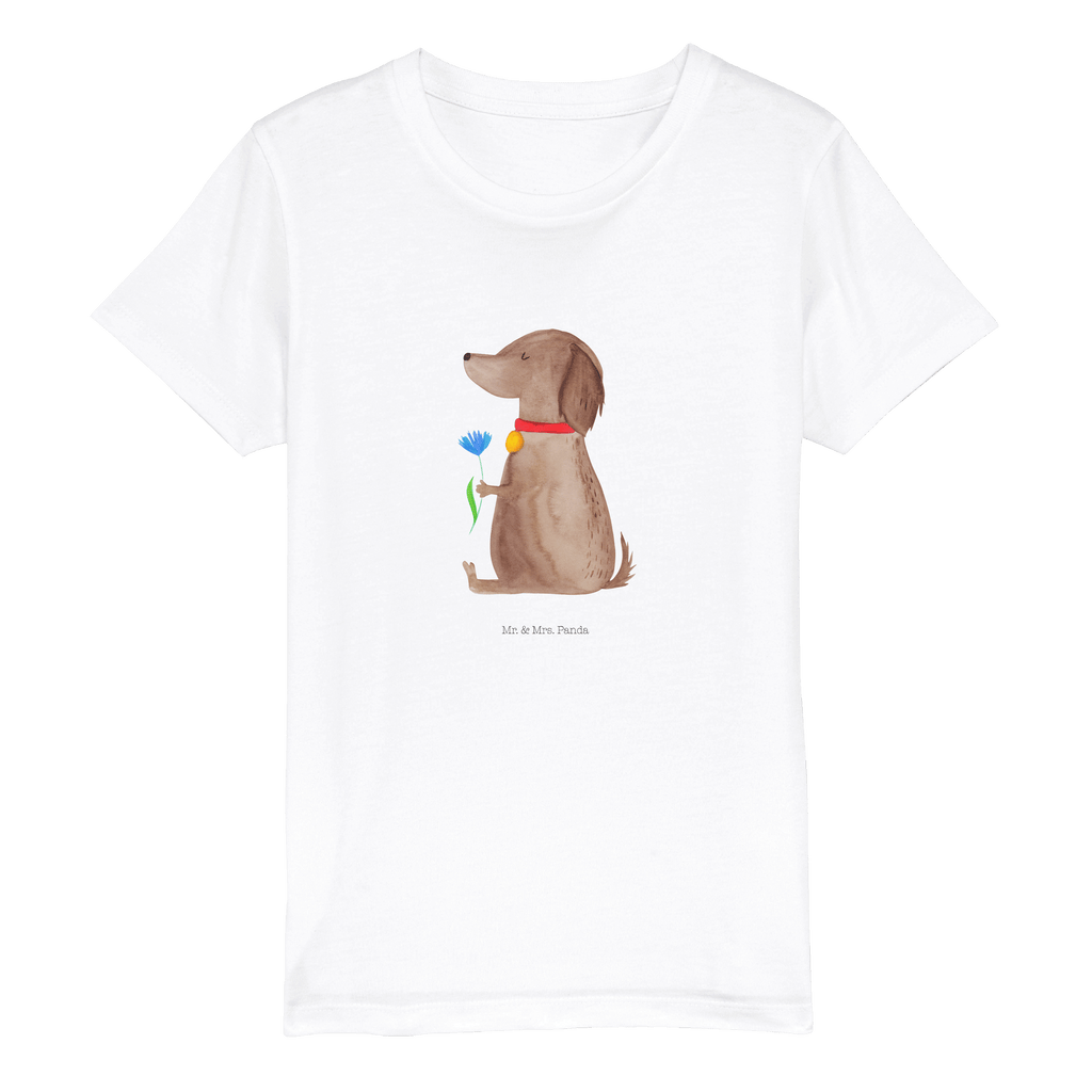Organic Kinder T-Shirt Hund Blume Kinder T-Shirt, Kinder T-Shirt Mädchen, Kinder T-Shirt Jungen, Hund, Hundemotiv, Haustier, Hunderasse, Tierliebhaber, Hundebesitzer, Sprüche, Hunde, Frauchen, Hundeliebe