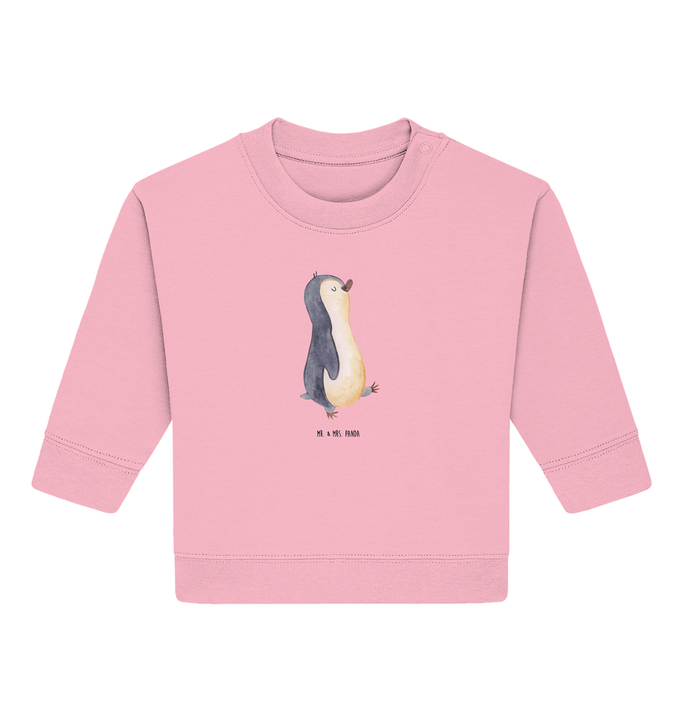 Organic Baby Pullover Pinguin marschierend Wunderschöner Baby Pullover /Sweatshirt von Mr. & Mrs. Panda <br /><br />Material: <br />- 85 % Baumwolle (Bio-Qualität, ringgesponnen, gekämmt)<br />- 15 % Polyester (recycelt)</li><li>Grammatur: 280 g/m²<br />- Schnitt: normale Passform</li><li>Eingesetzte Ärmel<br />- Knopfleiste mit 1 gleichfarbigen Druckknopf und 1 verdeckten Druckknopf an Schulter für einfacheres Anziehen, Pinguin, Pinguine, Frühaufsteher, Langschläfer, Bruder, Schwester, Familie