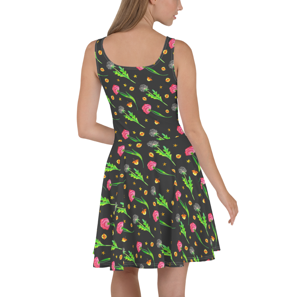 Sommerkleid Glühwürmchen Design Sommerkleid, Kleid, Skaterkleid, Glühwürmchen, Muster, Blumen, Pusteblumen