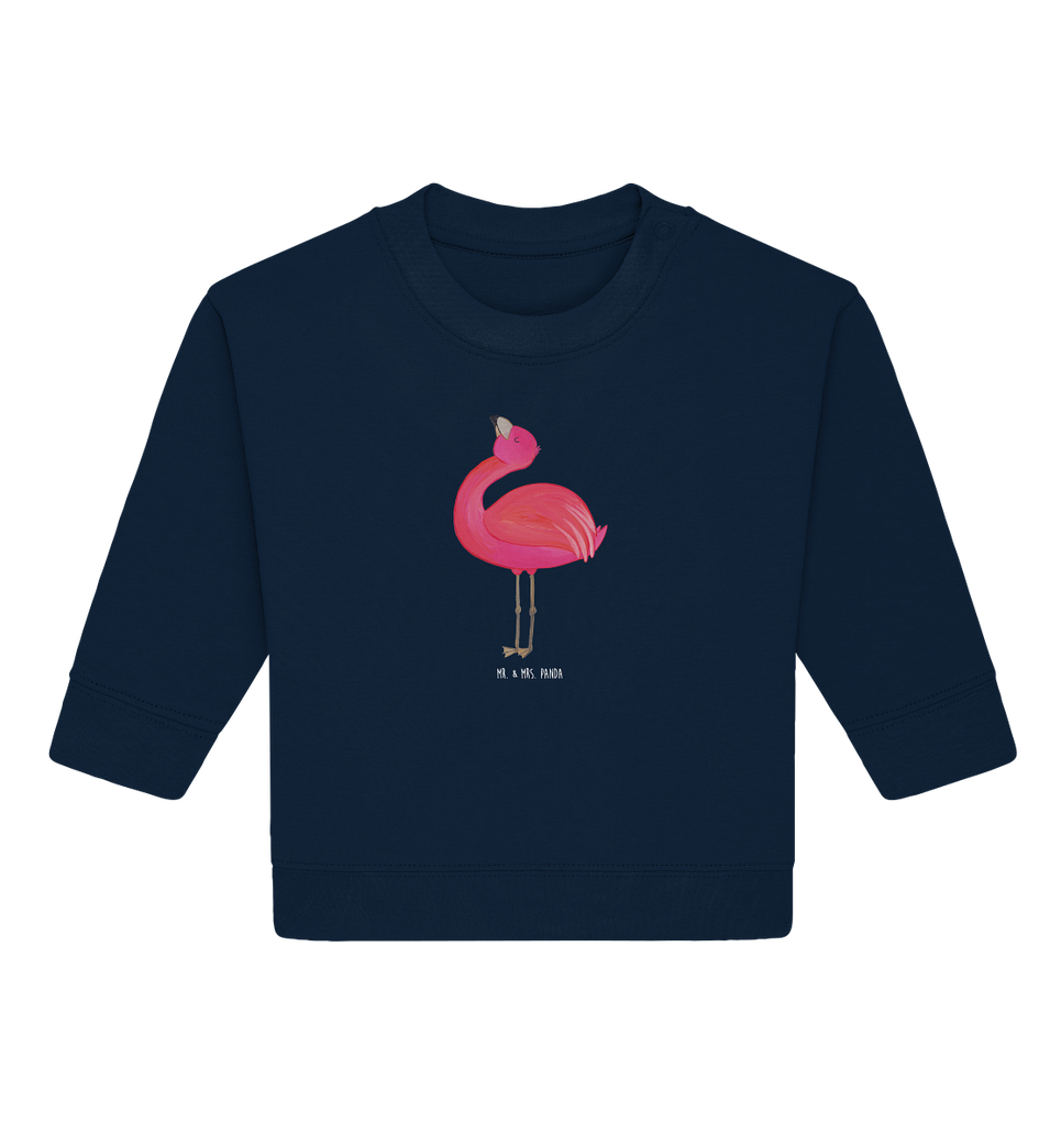 Organic Baby Pullover Flamingo Stolz Wunderschöner Baby Pullover /Sweatshirt von Mr. & Mrs. Panda <br /><br />Material: <br />- 85 % Baumwolle (Bio-Qualität, ringgesponnen, gekämmt)<br />- 15 % Polyester (recycelt)</li><li>Grammatur: 280 g/m²<br />- Schnitt: normale Passform</li><li>Eingesetzte Ärmel<br />- Knopfleiste mit 1 gleichfarbigen Druckknopf und 1 verdeckten Druckknopf an Schulter für einfacheres Anziehen, Flamingo, stolz, Freude, Selbstliebe, Selbstakzeptanz, Freundin, beste Freundin, Tochter, Mama, Schwester
