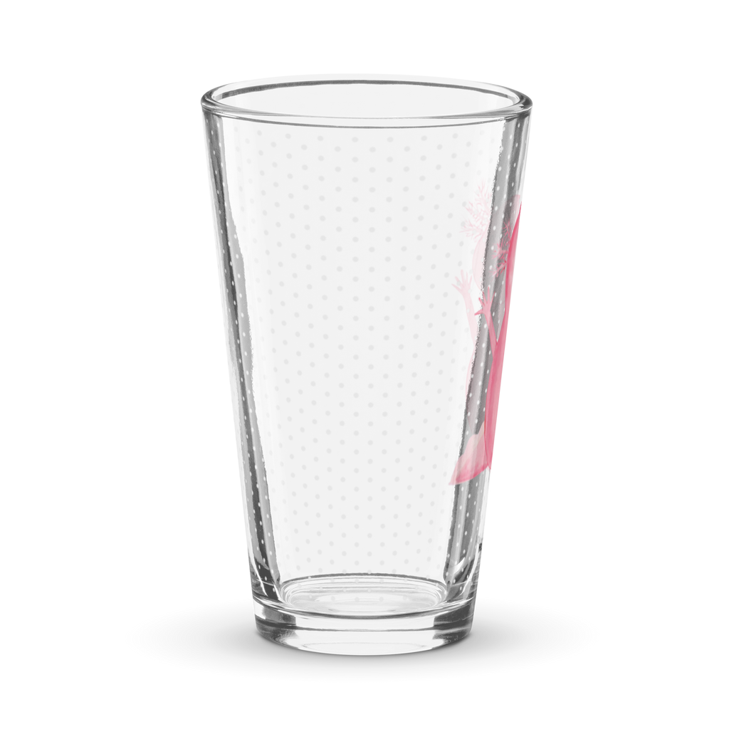 Premium Trinkglas Axolotl Hurra Trinkglas, Glas, Pint Glas, Bierglas, Cocktail Glas, Wasserglas, Axolotl, Molch, Axolot, Schwanzlurch, Lurch, Lurche, fröhlich, Spaß, Freude, Motivation, Zufriedenheit