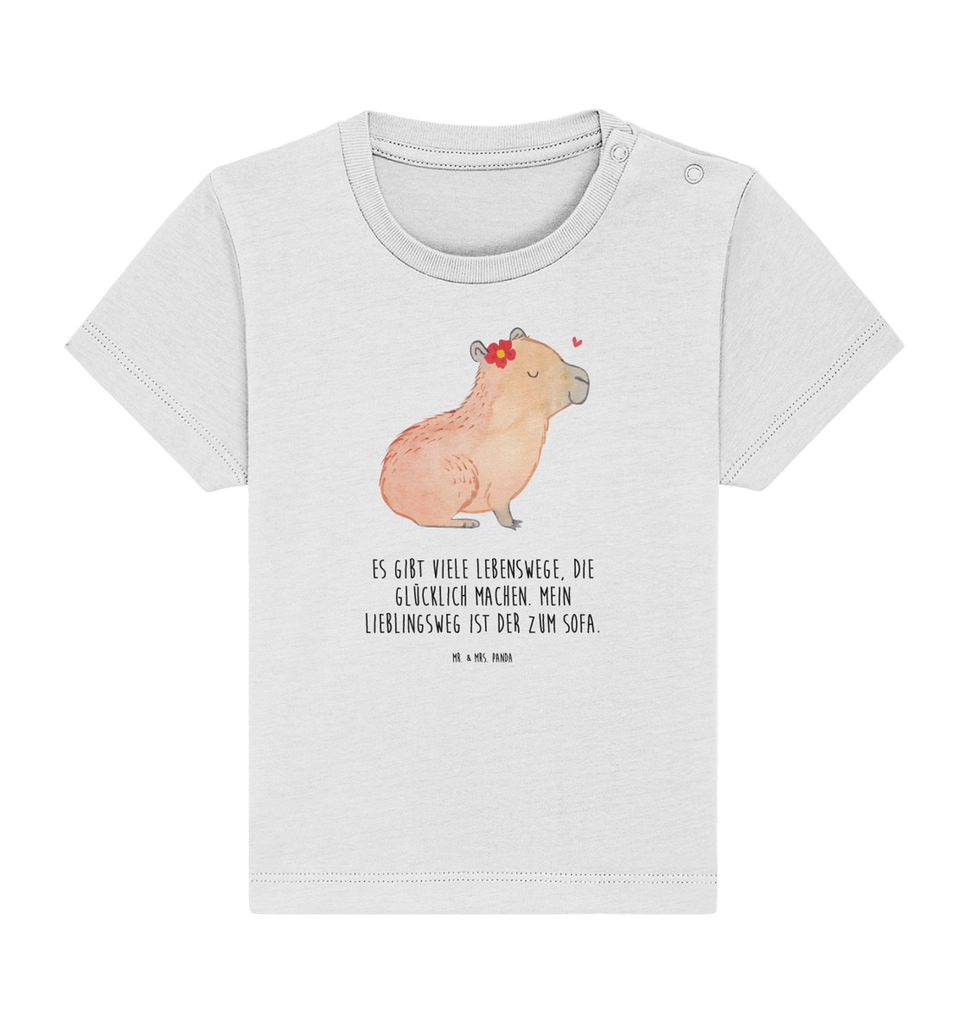 Organic Baby Shirt Capybara Blume Baby T-Shirt, Jungen Baby T-Shirt, Mädchen Baby T-Shirt, Shirt, Tiermotive, Gute Laune, lustige Sprüche, Tiere, Capybara