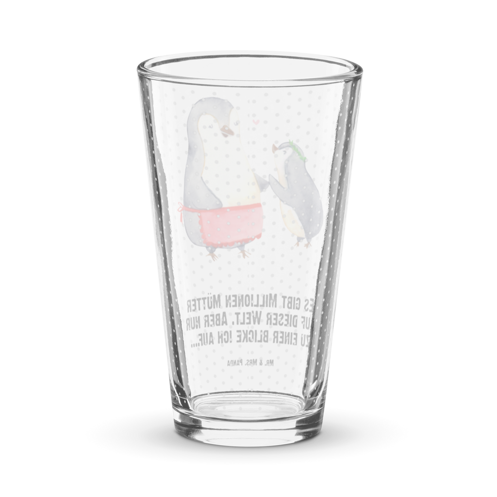 Premium Trinkglas Pinguin mit Kind Trinkglas, Glas, Pint Glas, Bierglas, Cocktail Glas, Wasserglas, Familie, Vatertag, Muttertag, Bruder, Schwester, Mama, Papa, Oma, Opa, Geschenk, Mami, Mutti, Mutter, Geburststag
