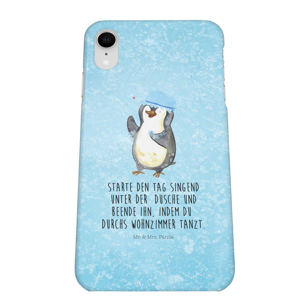 Handyhülle Pinguin duscht Handyhülle, Handycover, Cover, Handy, Hülle, Iphone 10, Iphone X, Pinguin, Pinguine, Dusche, duschen, Lebensmotto, Motivation, Neustart, Neuanfang, glücklich sein