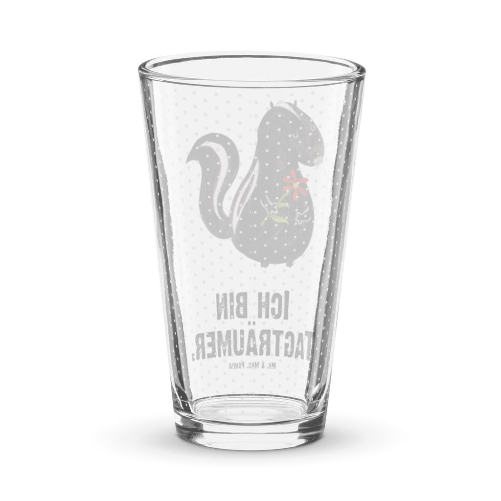 Premium Trinkglas Stinktier Blume Trinkglas, Glas, Pint Glas, Bierglas, Cocktail Glas, Wasserglas, Stinktier, Skunk, Wildtier, Raubtier, Stinker, Stinki, Tagträumer, verträumt, Dreams, Träume